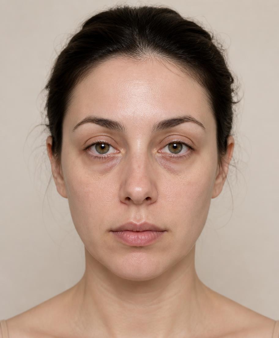 Rosto antes do procedimento de harmonização facial