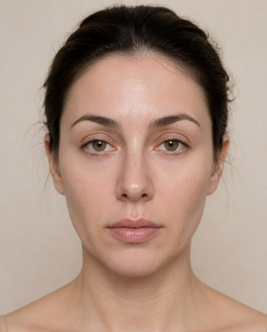 Rosto depois do procedimento de harmonização facial